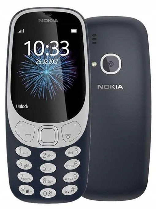 Mobilní telefon Nokia 3310 DualSIM modrý, pro seniora, sada