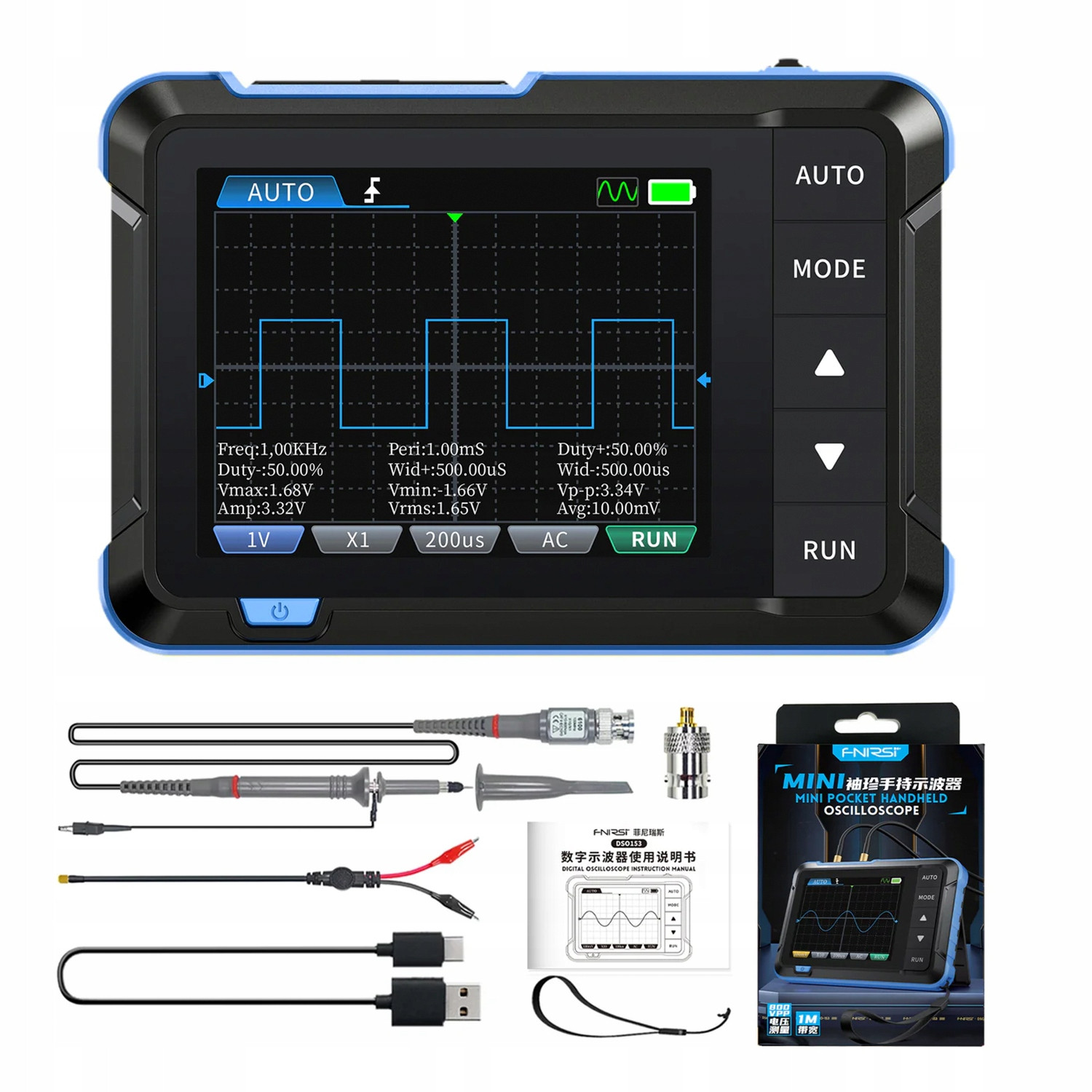 Fnirsi ruční osciloskop DSO-153 Option sonda P6100