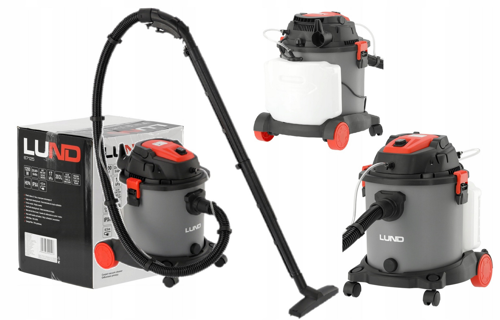 Vysavač Prací Na Čalounění Koberců Multifunkční 1200W Lund 67125