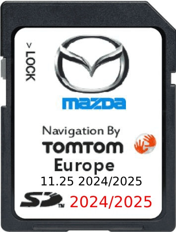 Mapa Karta Tomtom NB1 Live Mazda 6 CX-5 CX-9 2024/2025 11.25 Evropa Radary