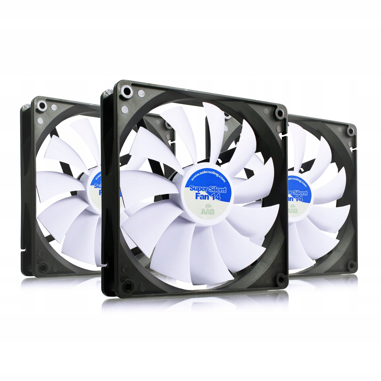 3x Aab Silent Fan 14cm Tichý VENTILÁTOR-y Chladící 140-mm 12V 8.6dB