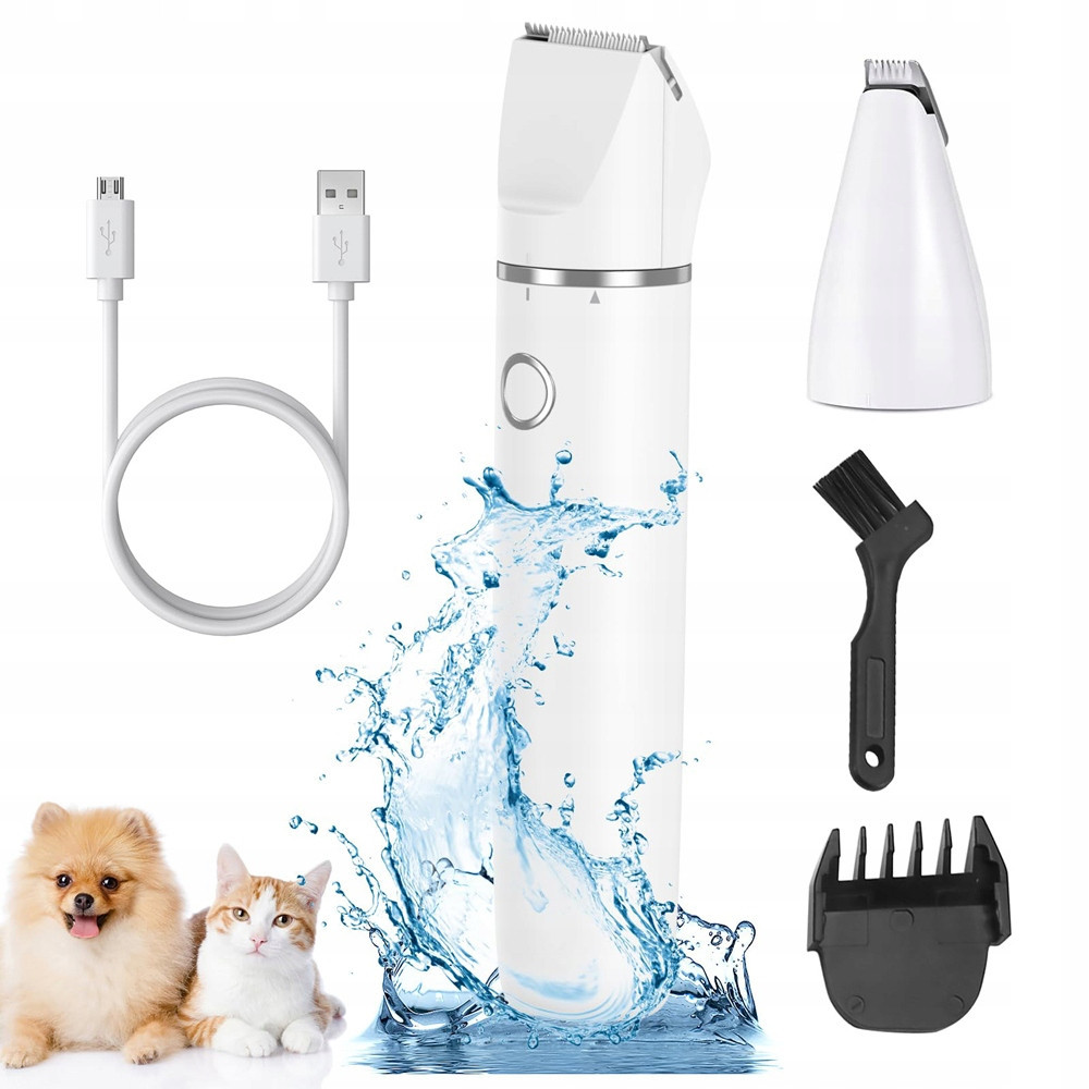 Zastřihovač Psů Ktů Kočky Zvířat Set Tichý LCD Sada