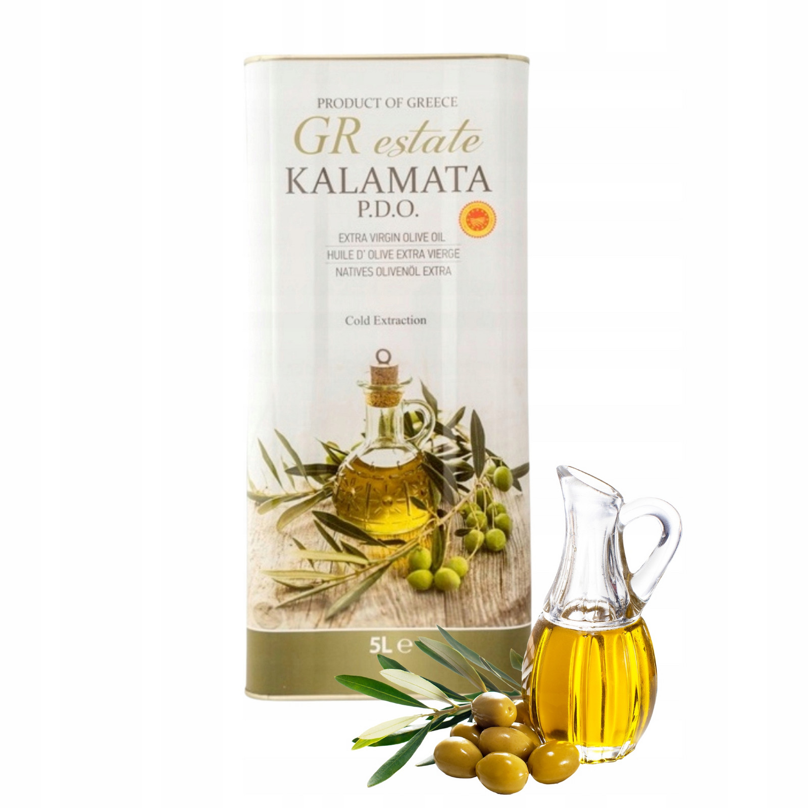 Řecký olej kalamata 5l Extra Virgin Gr Estate Kalamata Pdo originální