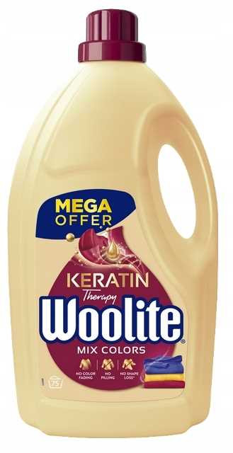 Woolite, Tekutý prací prostředek s Keratinem 2x4,5l Woolite, Dark Denim Black, 4,5l