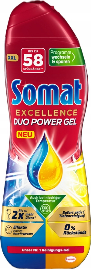 Gel do myčky Somat Excellence Duo Power Gel 58 Cyklů 928 ml z Německa