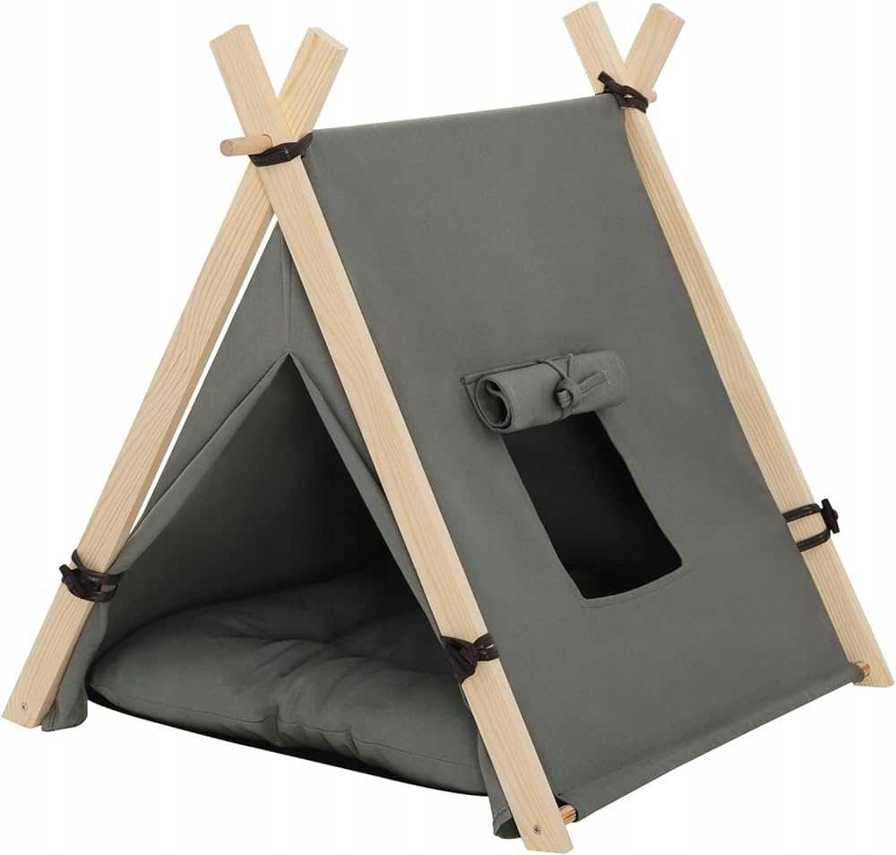 Tipi stan pro psy, kočky 60x70x60 cm, domeček pro kočky,, pro psy, bílý