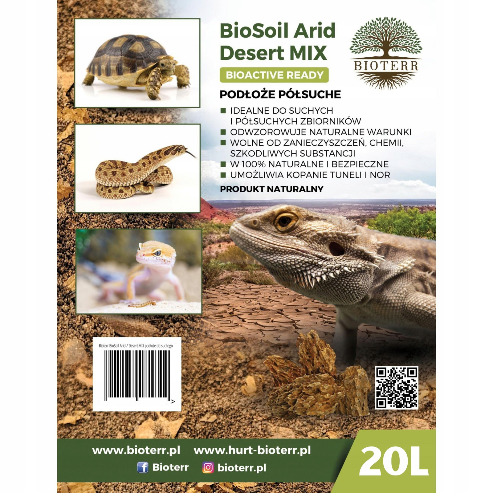 BioSoil Arid Desert MIX 20L Substrát pro polosuché terárium