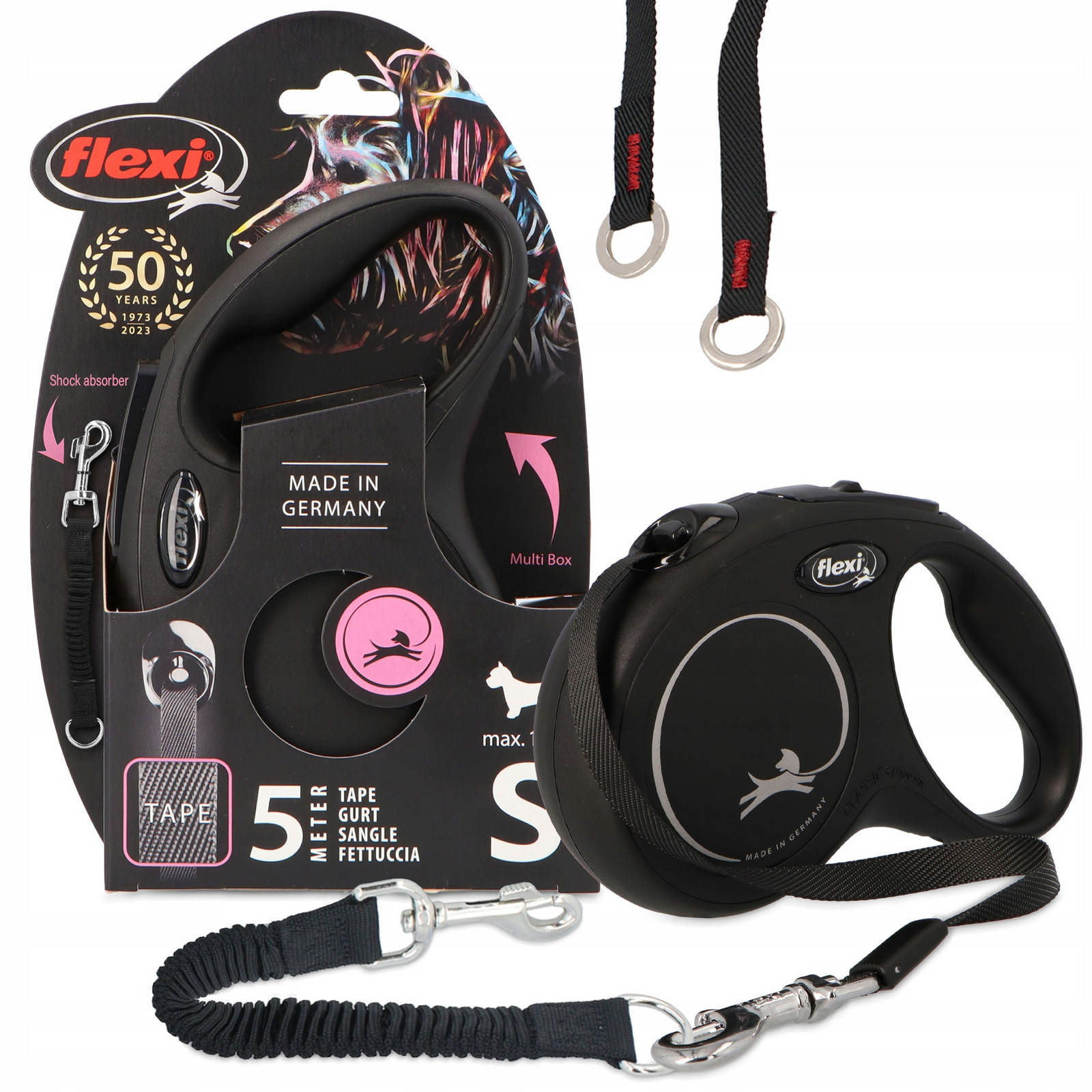 Vodítko Automatické pro Psa 5m Navíjecí páska Tlumič pro vodítko Trénink