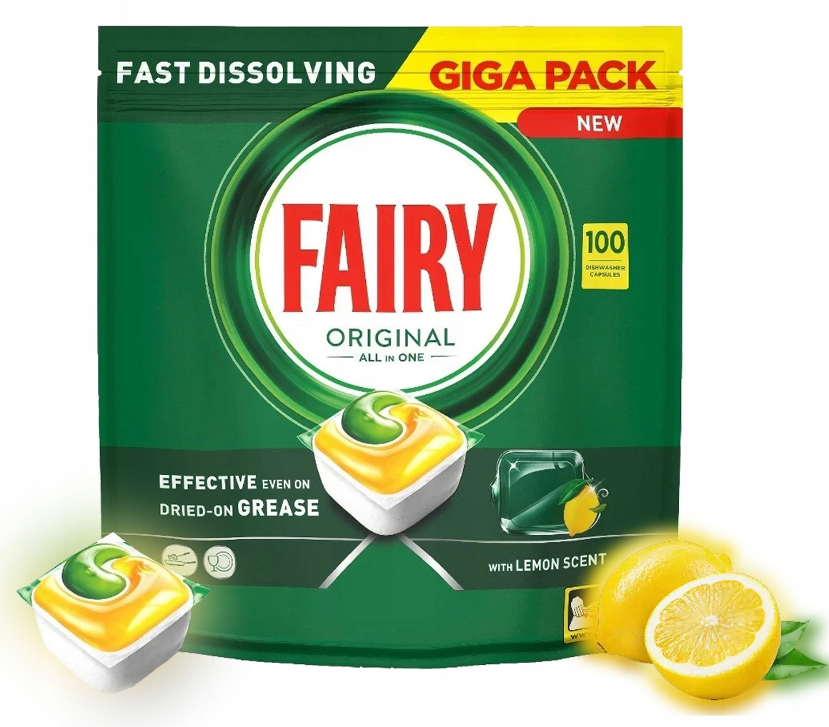 Fairy Kapsle All In One Do Myčky Funkce Leštění Pack 100 Kusy