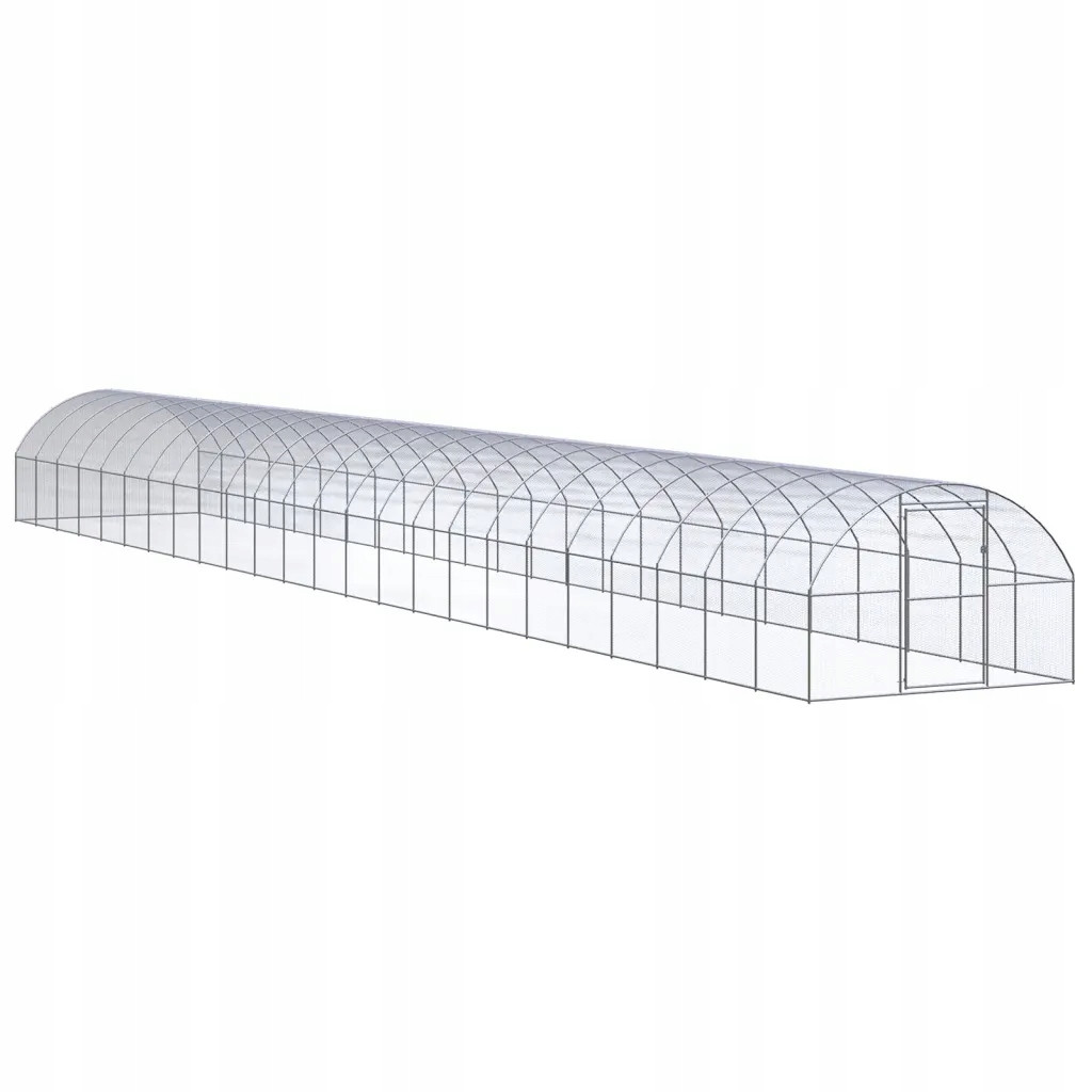 Venkovní klec pro kuřata, 3x24x2 m, ocel galvanizovaná