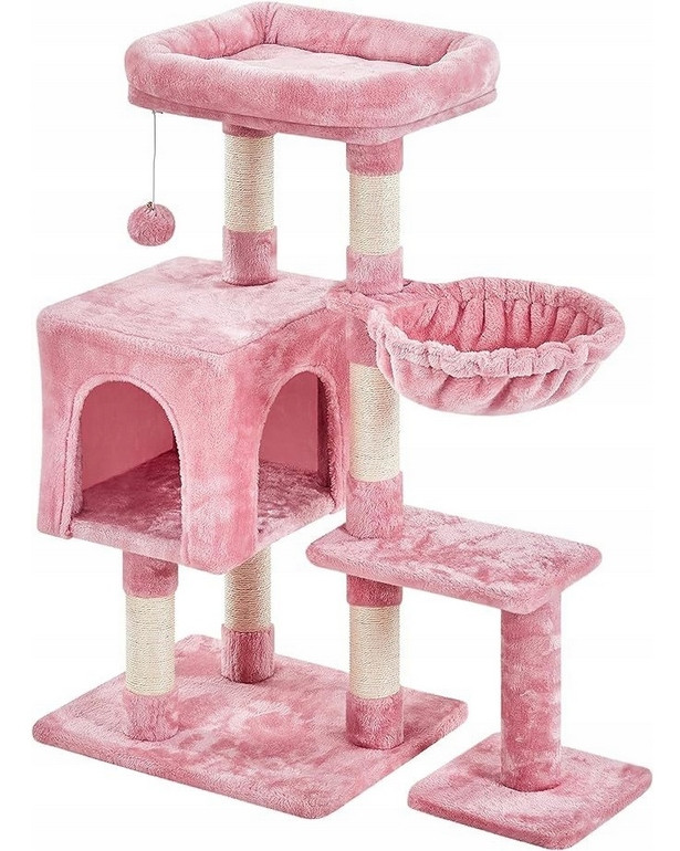 Škrabadlo pro kočky Yaheetech, věž budka pelíšek 61 100 cm