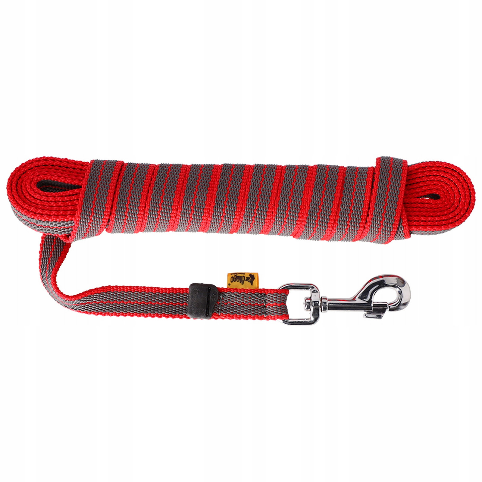 Dingo Vodítko pogumované jednoduché 2,0 X 5 m s bez rukojeti červené