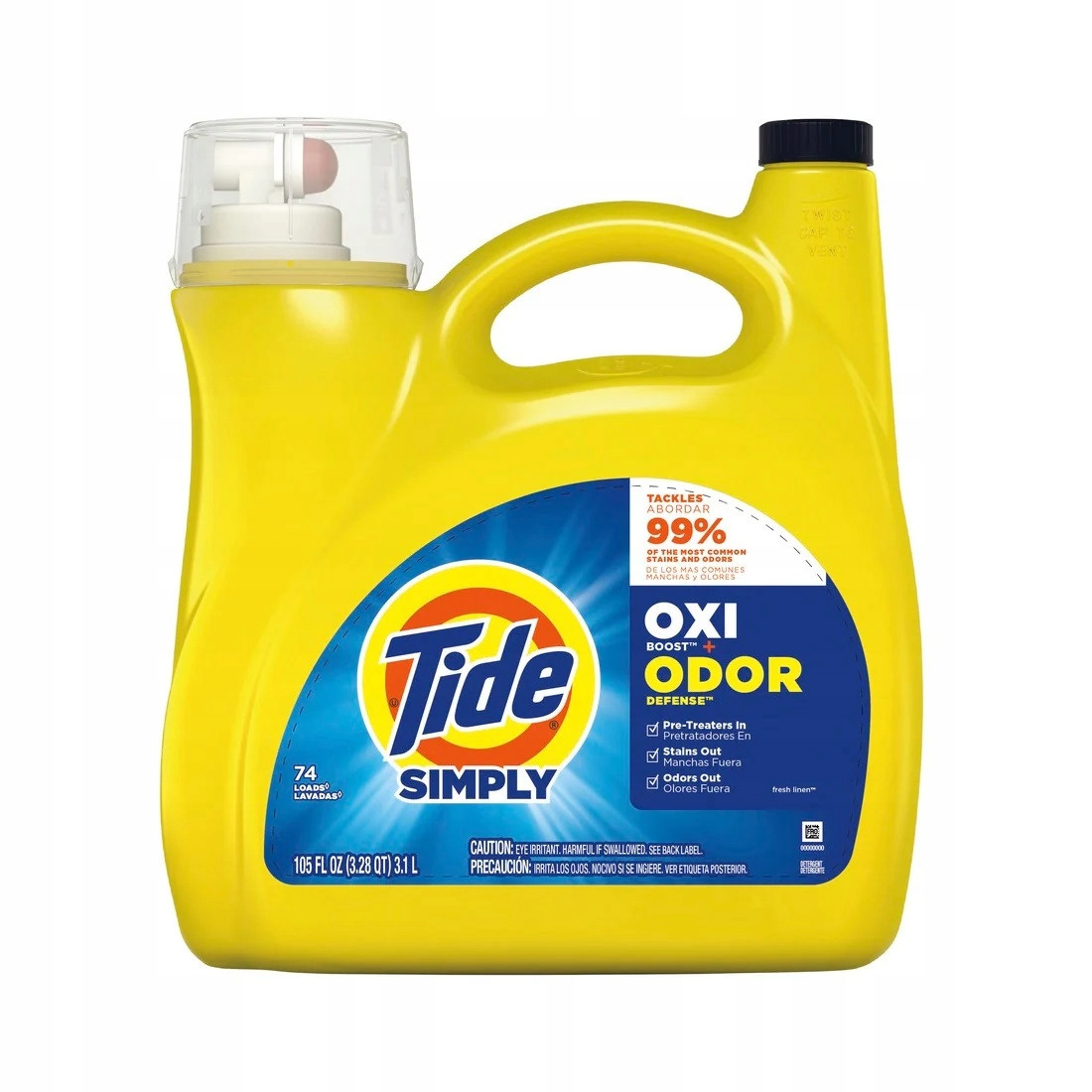 Tekutý Prací Prostředek Tide Simply Oxi Odor Defense 3.1L 74 Praní S Usa