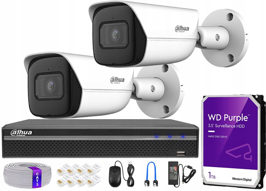 Ip monitorovací sada pro rozšíření 2 kamery 8Mpx Vypalovačka 4 Kanály 1TB