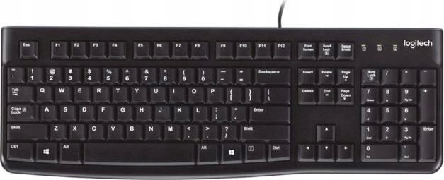 Klávesnice Logitech K120 černá drátová Usb 920-002479 Černá Silná