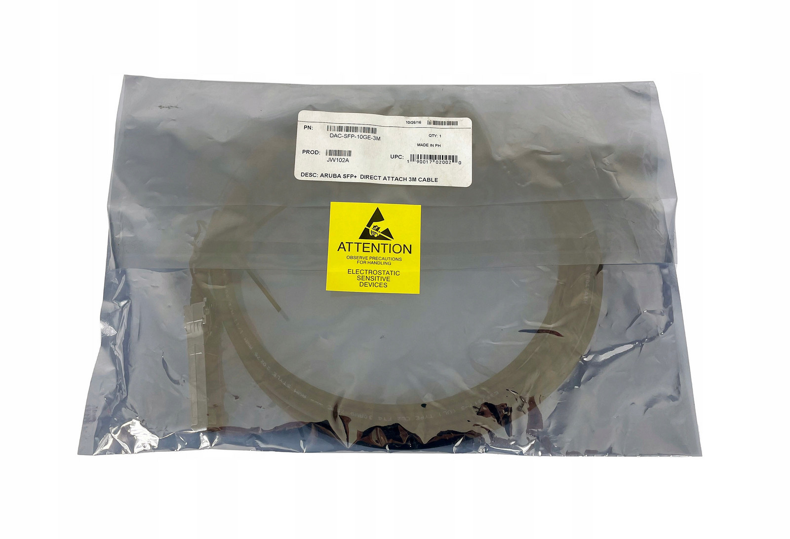 Kabel Aruba JW102A 3m Sfp+ 10GB