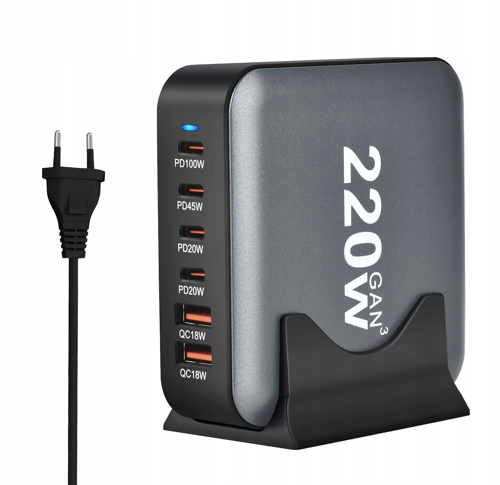 Rychlá Nabíječka GaN 220W Pd 4x Usb C 2x Qc 3.0 Pro Notebook Iphone 100W Mac