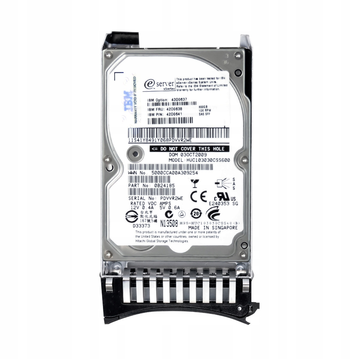 Ibm 42D0638 42D0641 300GB 10K 64MB SAS-2 2,5'' HUC103030CSS600