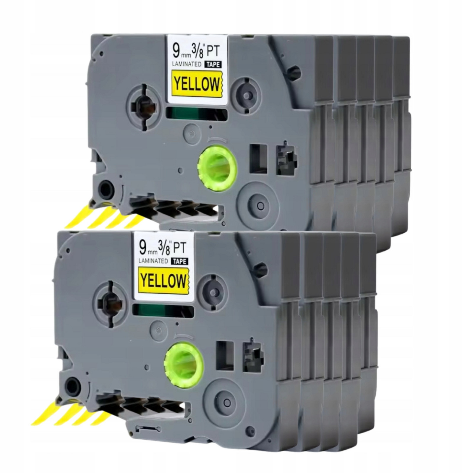 10x Páska pro Brother TZ-621 Černá na žluté Odolná A Spolehlivá