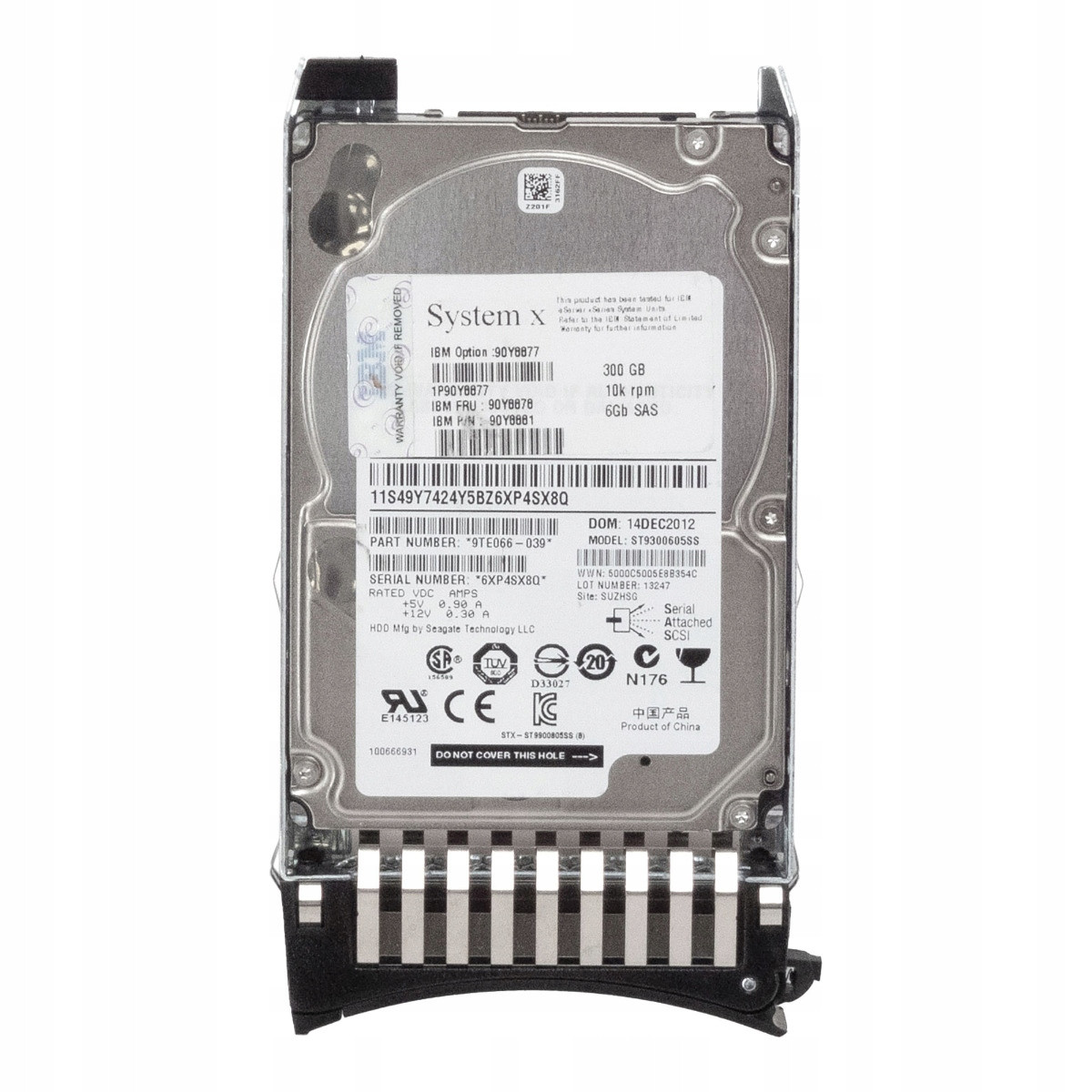Ibm 90Y8878 90Y8881 90Y8877 300GB 10K 64MB SAS-2 2,5'' ST9300605SS