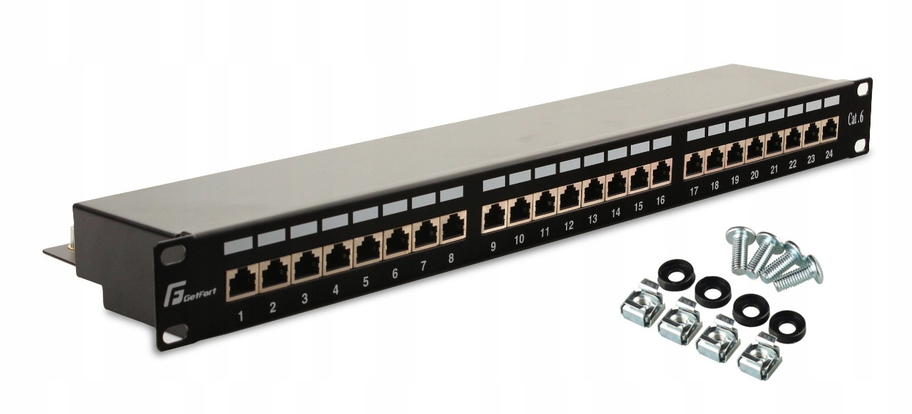 Patch Panel Ftp KAT.6 24 Porty PGF-6FTP24-B6 Getfort