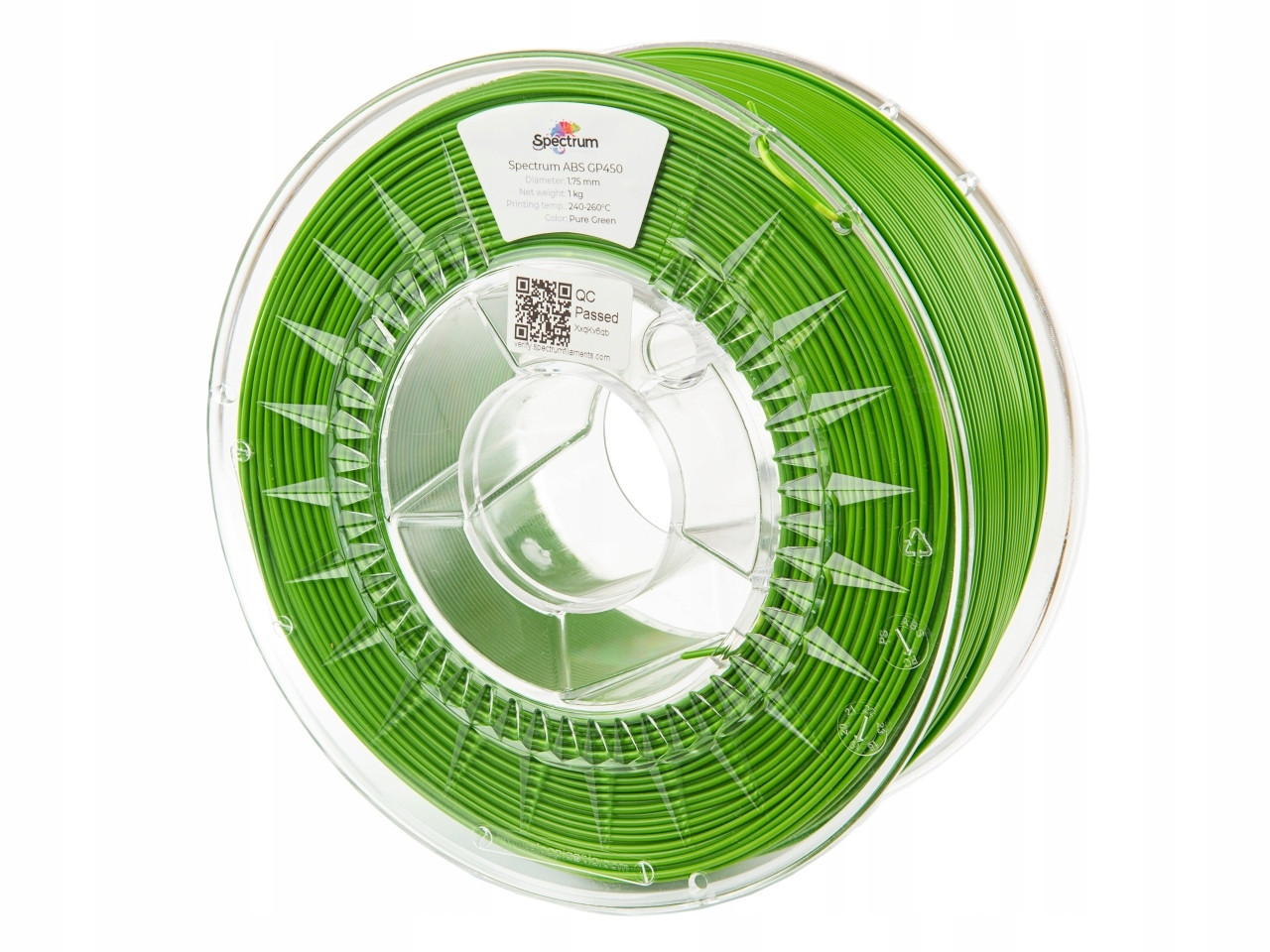 Filament Spectrum Abs GP450 Pure Green Zelená 1,75 mm 1 kg