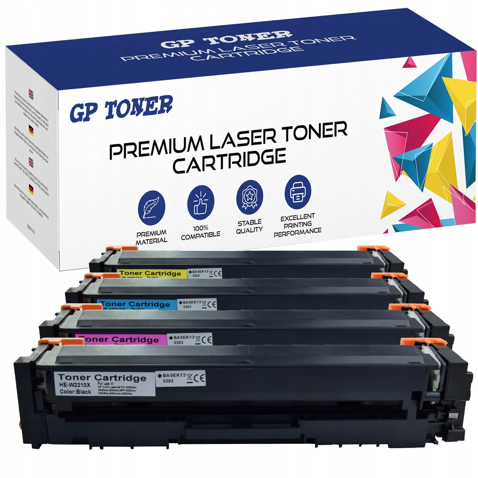 4x Toner pro Hp Color LaserJet Pro M255nw Set XL