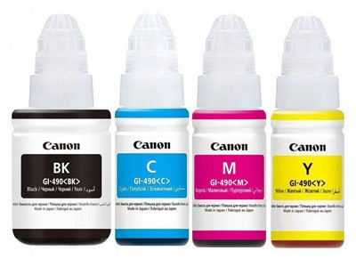 4x Inkoust Canon GI490 Pixma G2415 G3400 G3410 G3411 G3415 G4410 G4400 G4411