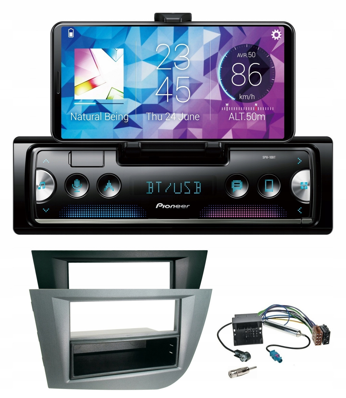 Pioneer SPH-10BT Bluetooth Usb Rámeček Seat Leon 2