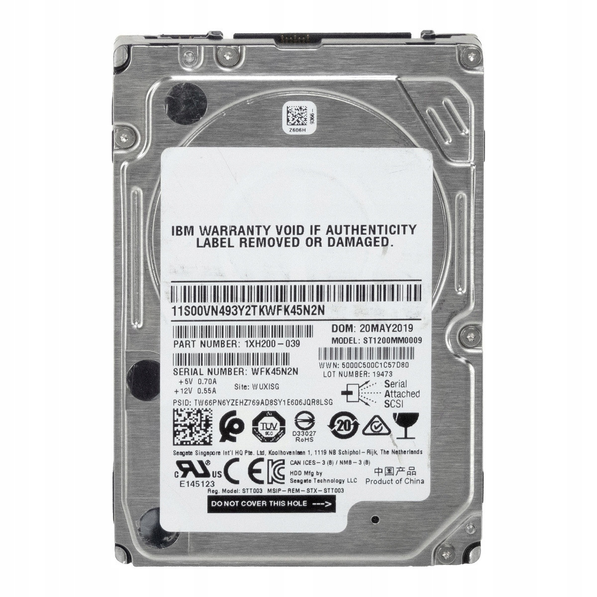 Ibm 1,2TB 10K 128MB SAS-3 2,5'' ST1200MM00099