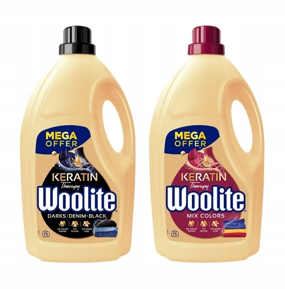 Woolite Dark Denim Black Tekutý 4,5l Woolite Keratin Tekutý prací prostředek 4,5l