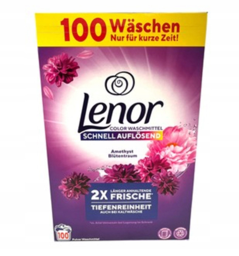 Lenor Color Amerhyst prášek na barevné prádlo 6kg 100 praní