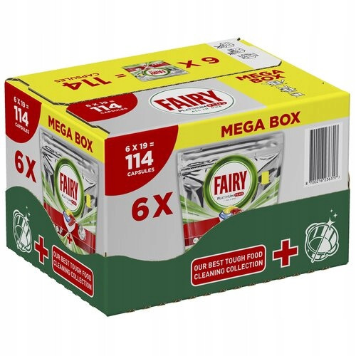 Zásoba: Fairy Platinum Plus Lemon Kapsle do myčky 114 kusů XXXL Pack