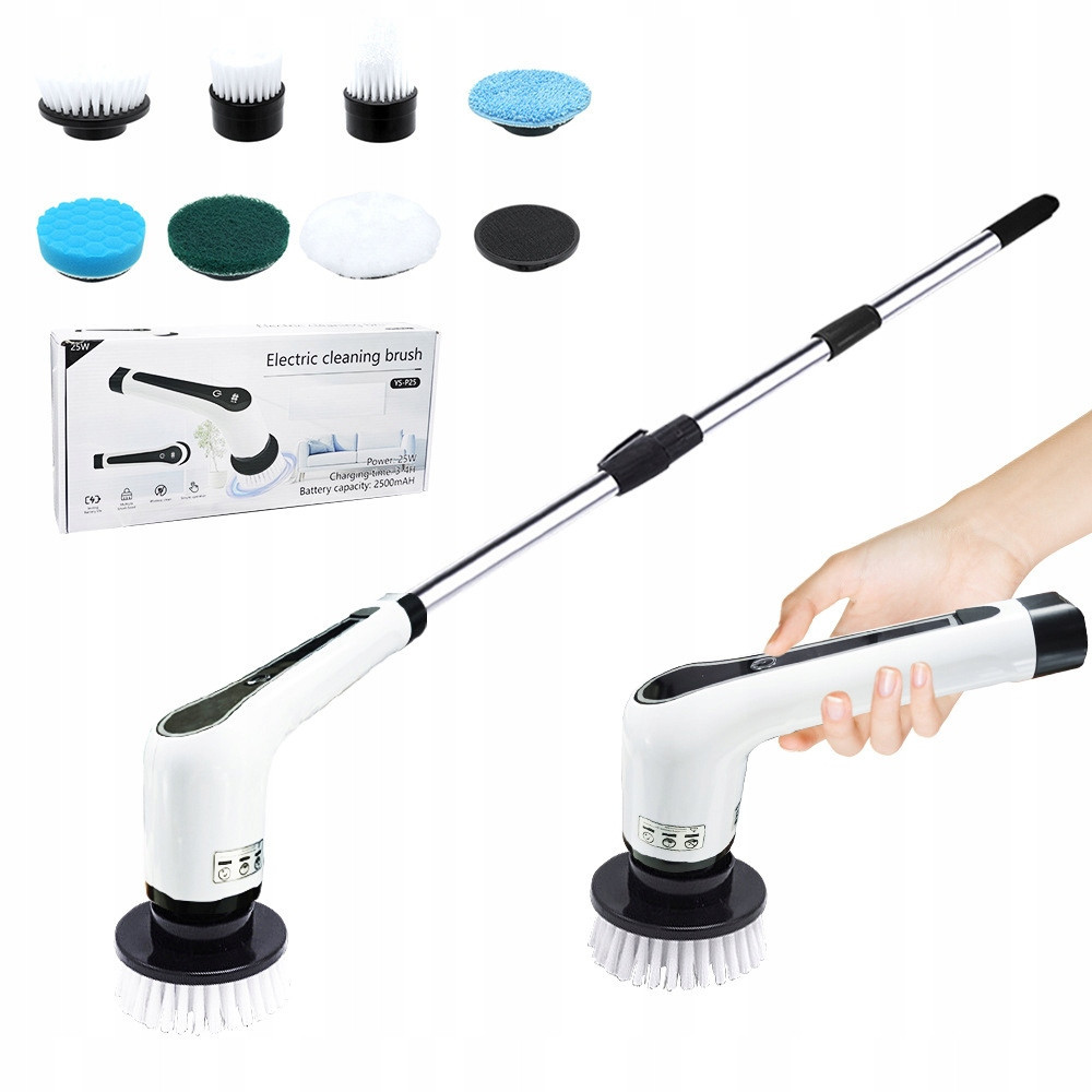 Elektrický Čisticí Kartáč Drtič Podlahy 7 Čisticích Hlav