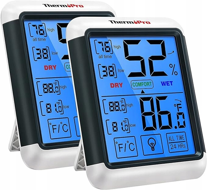 Teploměr Digitální Vlhkoměr Thermopro TP55 2PACK S Velkou Obrazovkou Pro