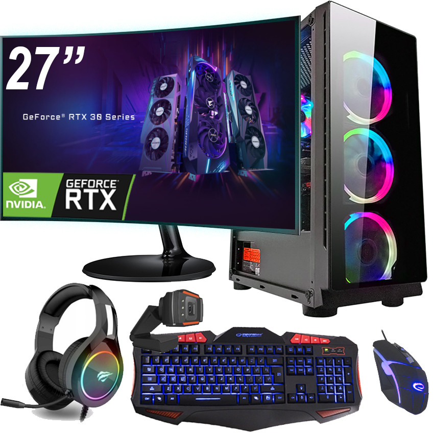 Herní Set Ryzen 7 5700G 32GB Rtx 4060 8GB +Wi-Fi +WIN11 +monitor 27