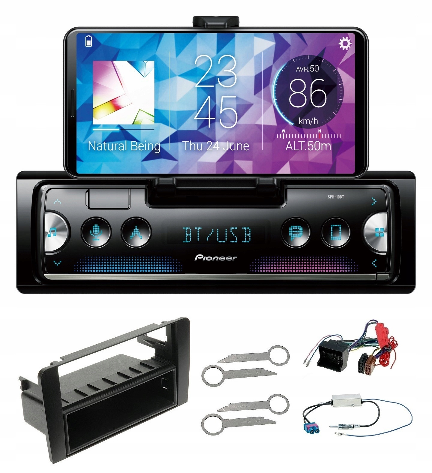 Pioneer SPH-10BT Bluetooth Usb Rámeček Audi A3 8P