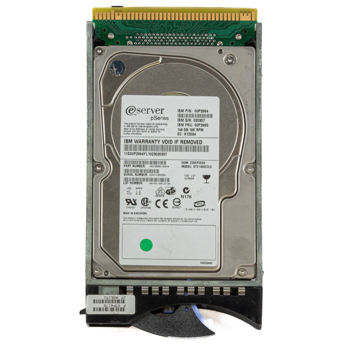 Ibm 00P2665 00P2664 146GB 10K 8MB Scsi U320 3,5'' ST3146807LC