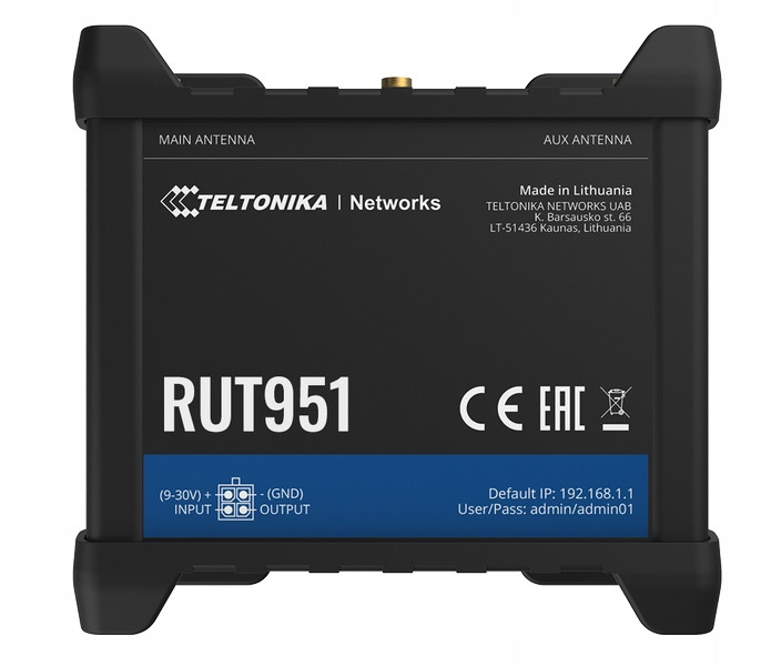 Teltonika RUT950/951 Router Lte 4G Dual Sim, WiFi, Vpn, QoS, Sms