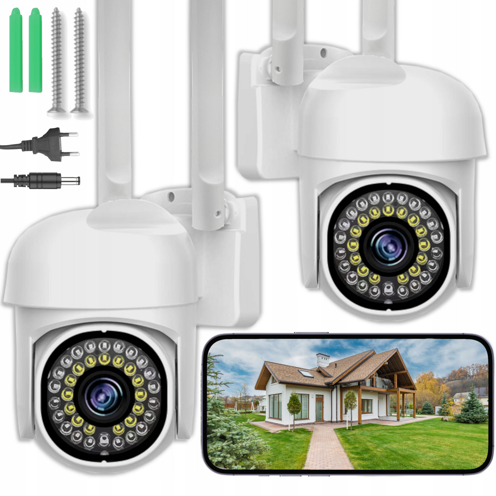 Venkovní Ip kamera 2MP 1080p Fullhd Aplikace Pohybový Senzor