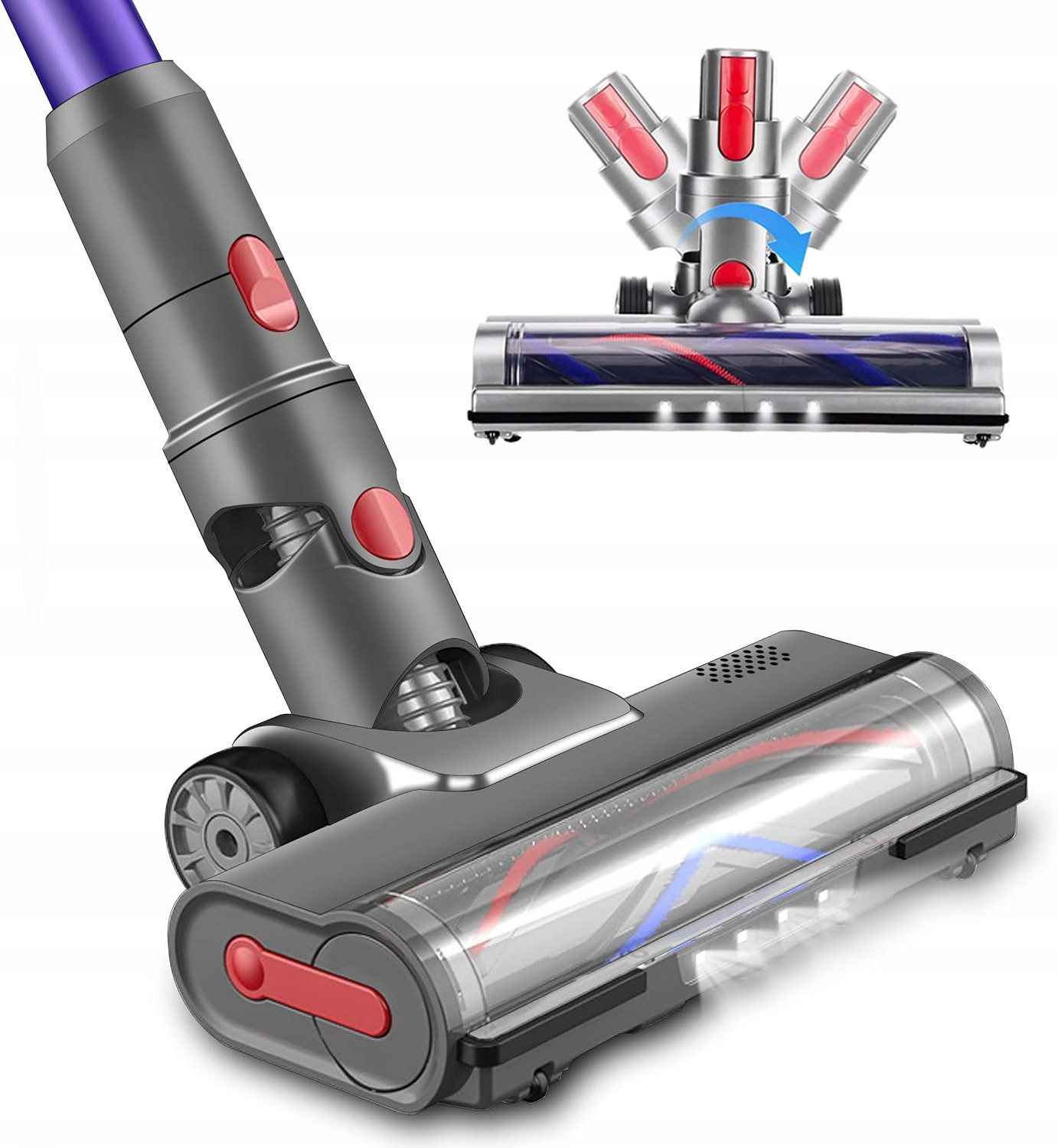 Mekka Led Kartáč Pro Dyson V11 V15 V10 V8 V7 Ergonomický Design