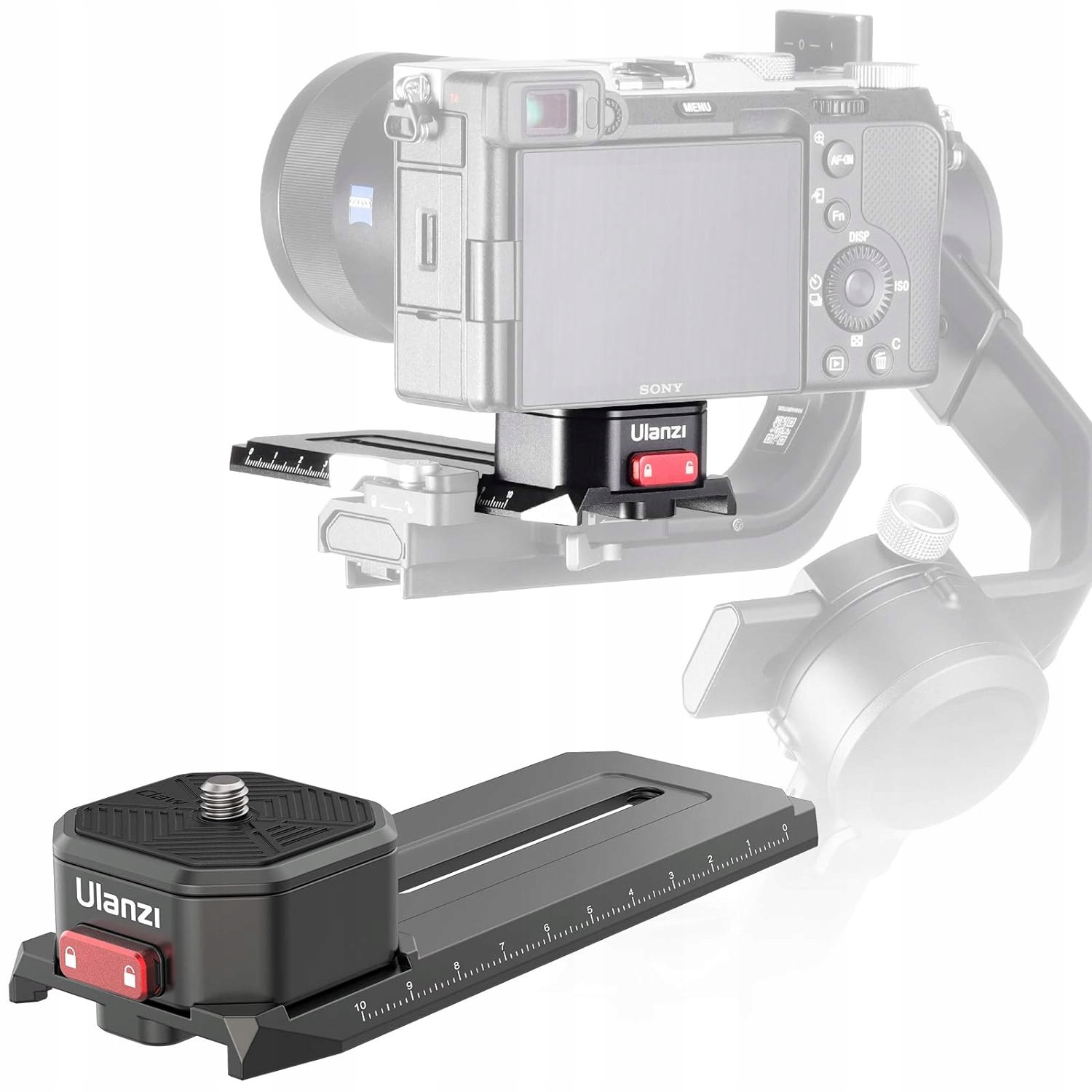 Grip držák Deska Kolejnice skálou Upevnění 1/4'' pro Dji Ronin Rsc 2 Ulanzi