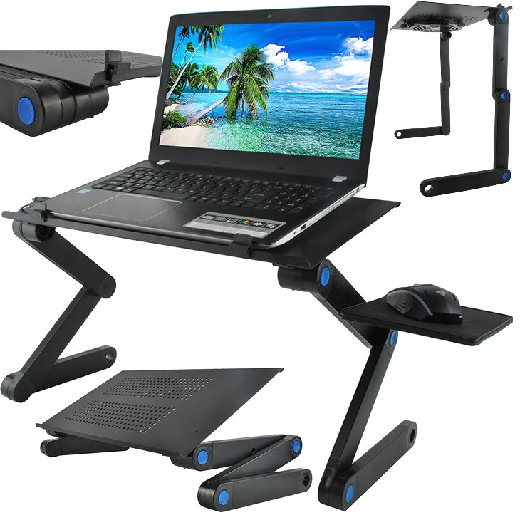 Přenosný Skládací Stolek Stojan Na Pod Notebook Chladící Větrný Mlýn