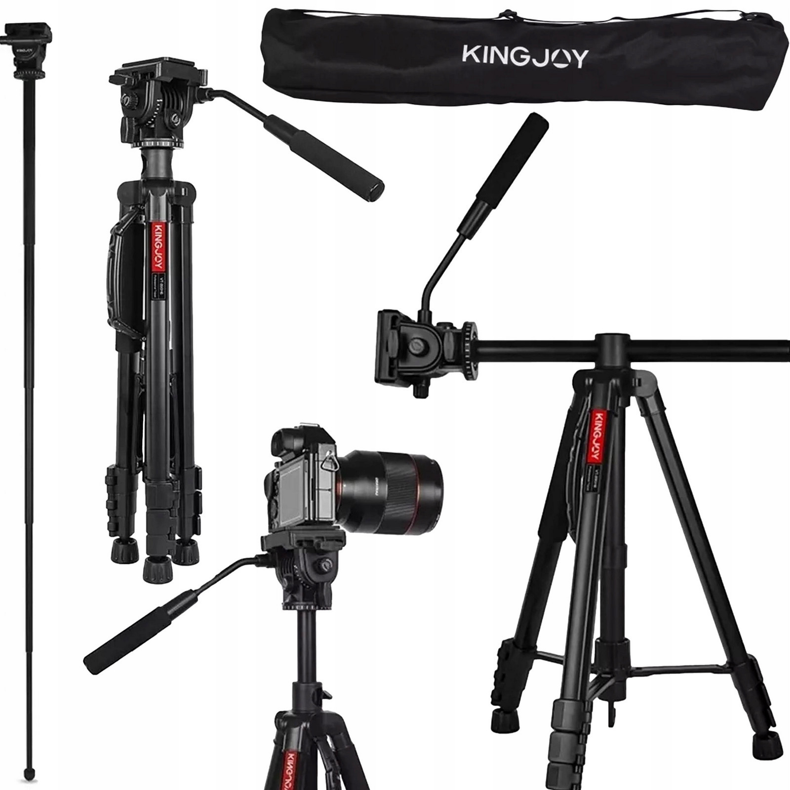 Fotografický Stativ Tripod Vysoký 178 Pro Telefon Fotoaparátu Zrcadlovky