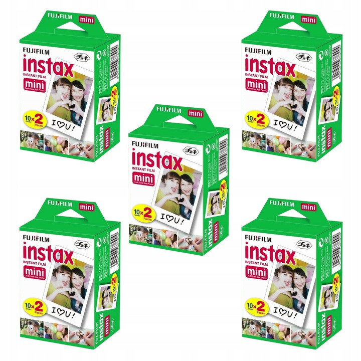 Náplň Instax Mini 5x20ks 100 Fotografií Film Fujifilm 11 12 Evo Tiskárna Link