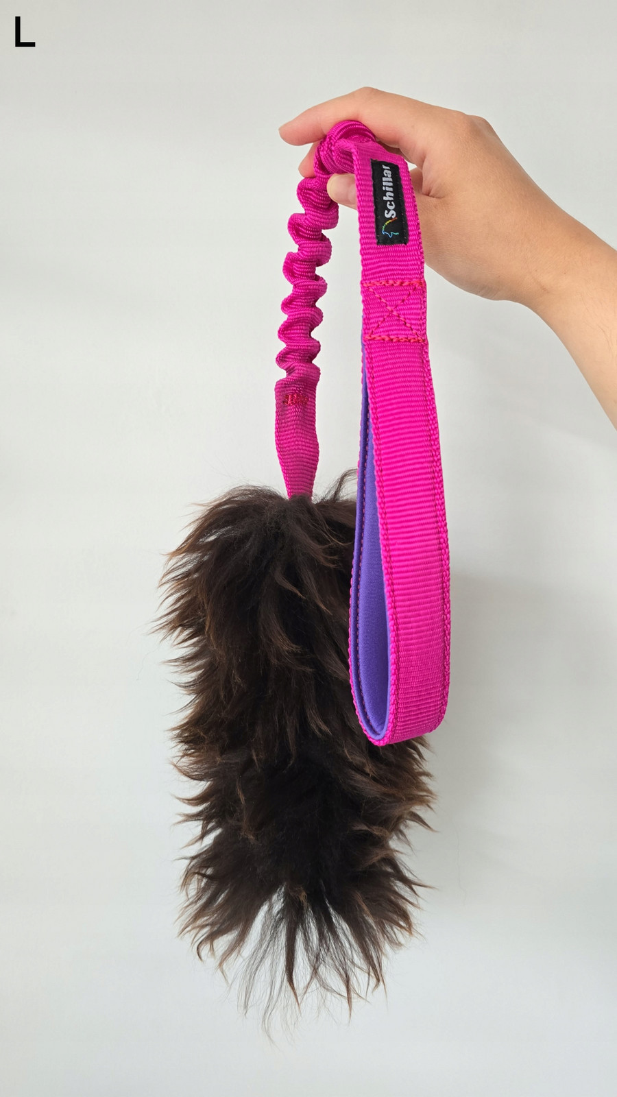 Přetahovadlo hračka z přírodní ovce velikost L pro psa hnědá