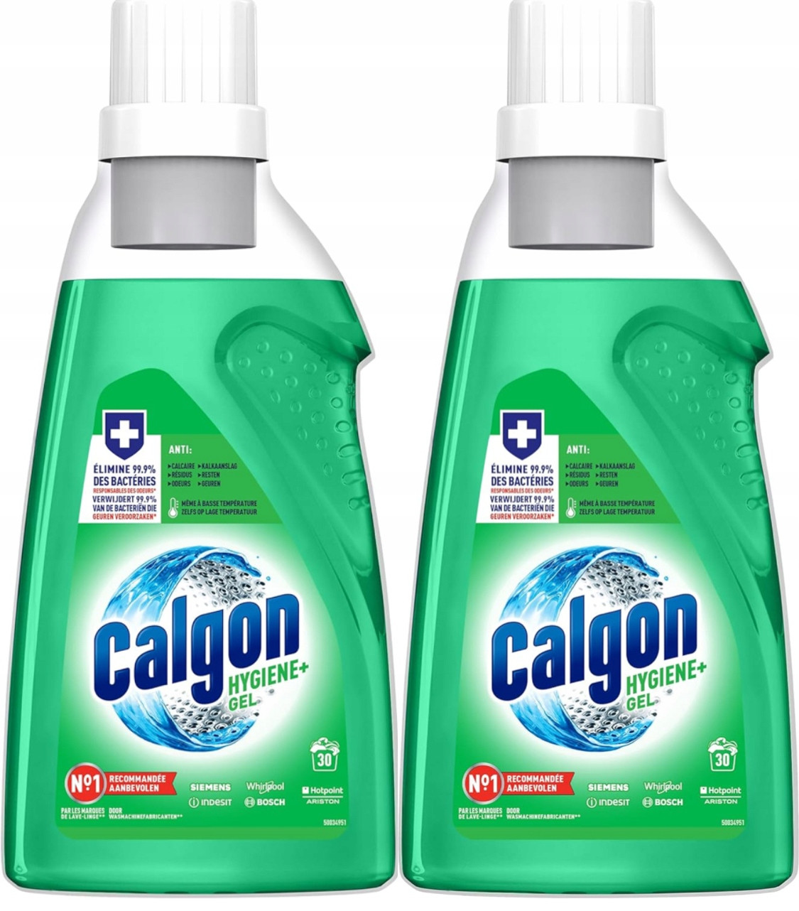 Calgon Hygiene Gel Tekutý Odvápňovač do pračky v gelu 1,5L Antibakteriální