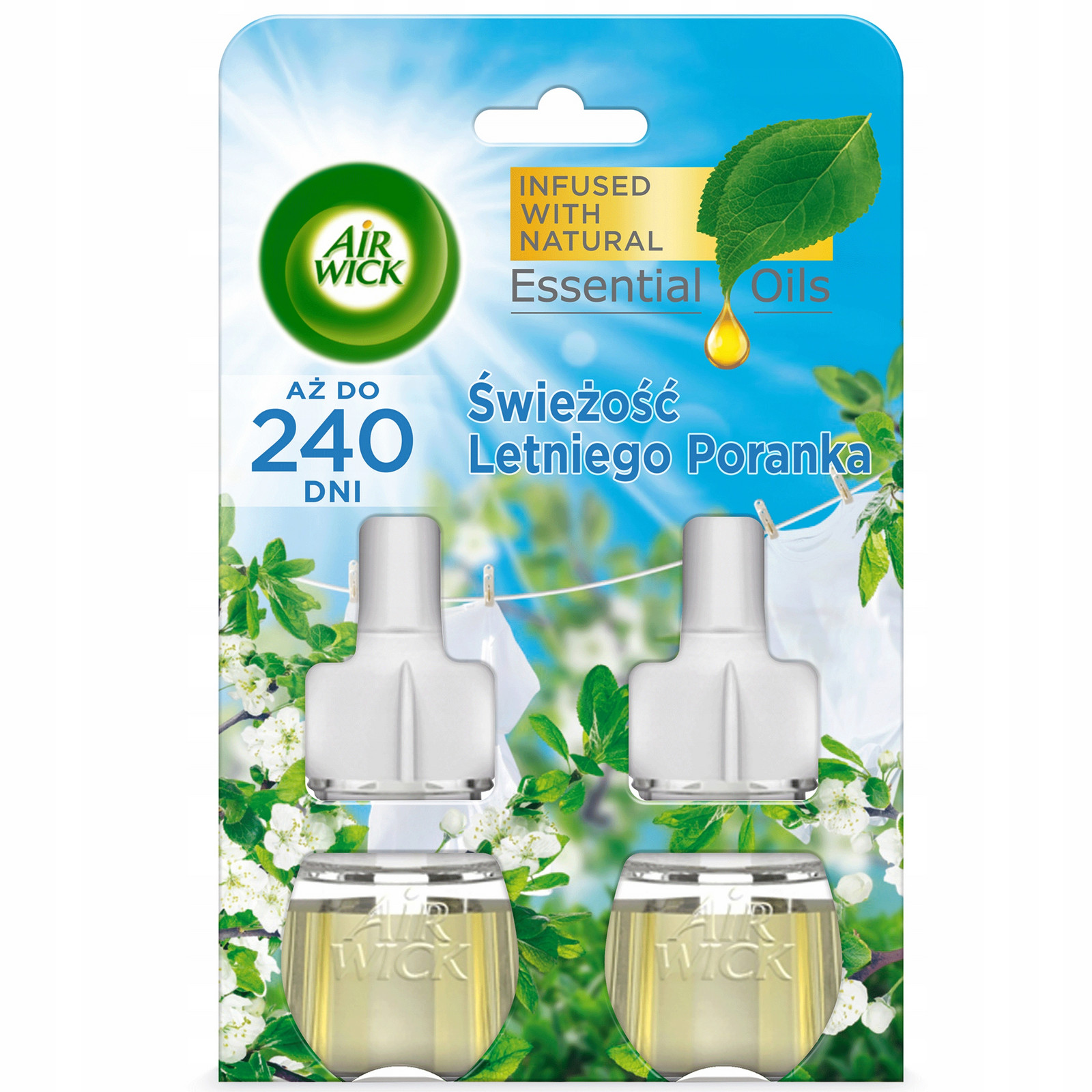 Air Wick náplně elektrického osvěžovače Svěžest letního rána 2x 19ml