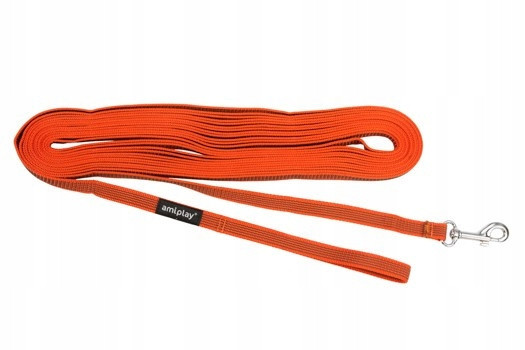 Amiplay Vodítko Tréninkové Rubber L-XL 500CM Oranžové