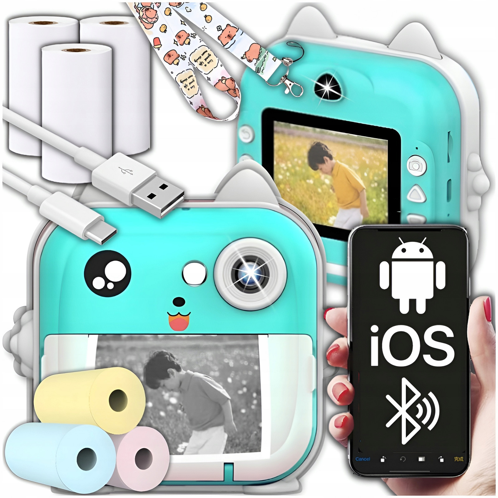 Instantní Fotoaparát Pro Děti Tiskne Mini Termotiskárna 6 Rolí